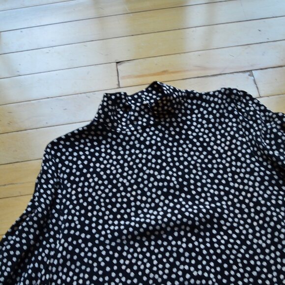 COS Womens Black Cupro Blend Blouse High Neck Back Buttoned US 14 - Picture 2 of 12